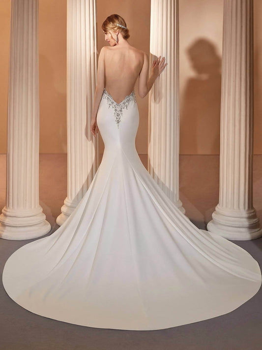 Demetrios - Crepe Plunging Sculptured Gown - Rack Hunt -
