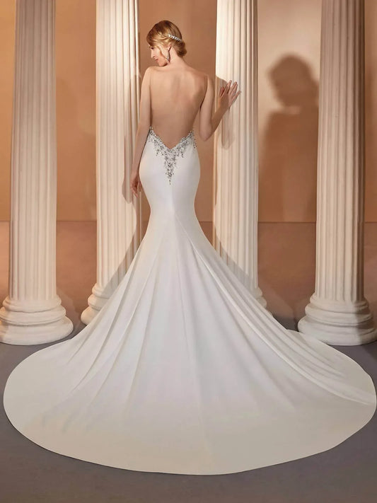 Demetrios - Crepe Plunging Sculptured Gown - Rack Hunt