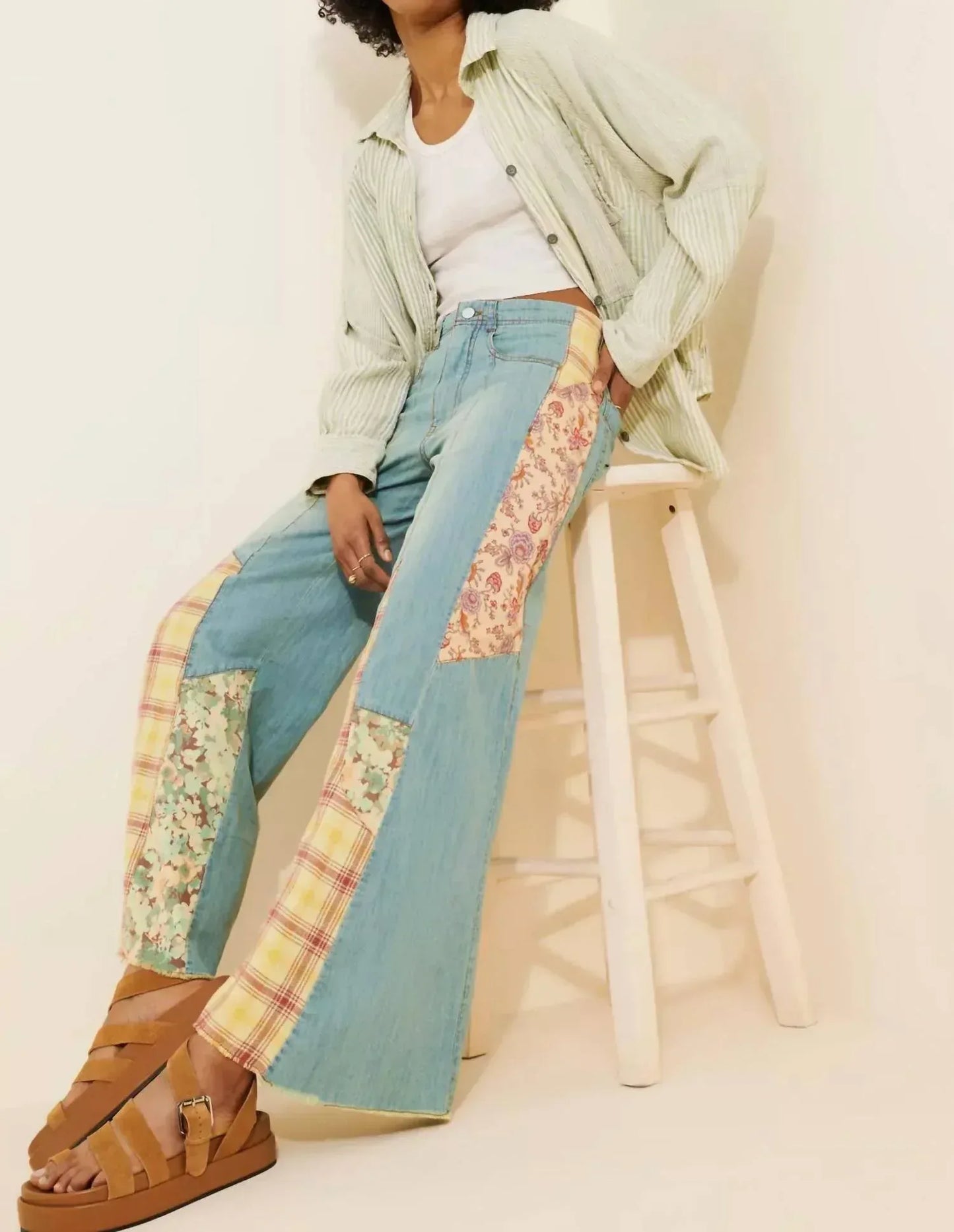 Pilcro - Relaxed Flare Patch Work Edition Jeans - Rack Hunt