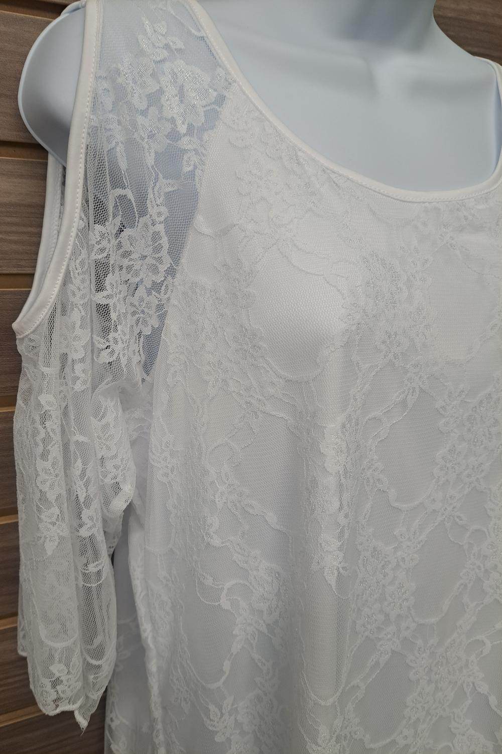 Brittany Black - Women's Lace Cold Shoulder Pull Over Inside Bodice Cover - Rack Hunt -