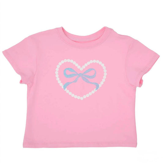 Glitter Pearl Heart Boxy Tee