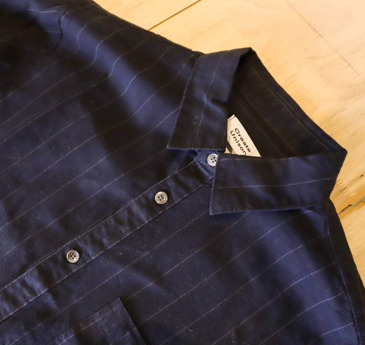 Unison Clothing - Men's Chalkstripe Long Sleeve Woven Shirt - Rack Hunt -