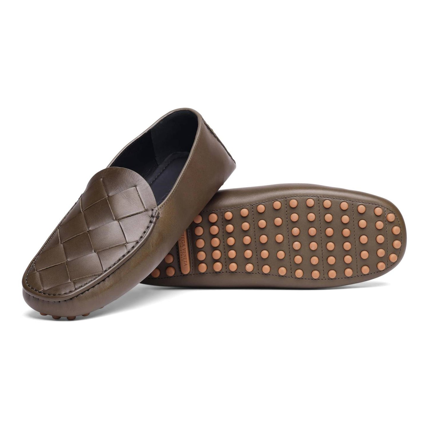 Men's Douglas Maxi Intrecciato Leather Driver Loafers