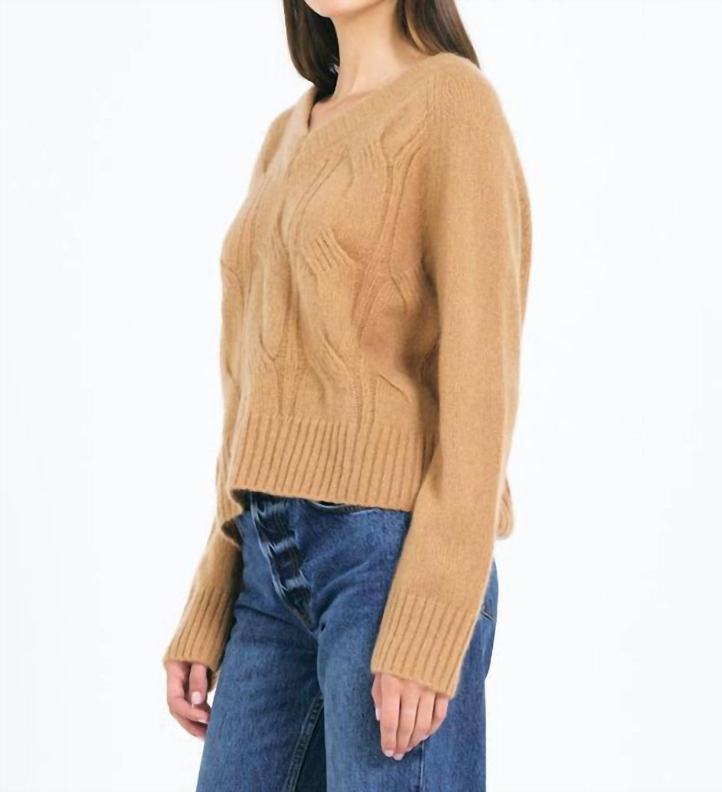 Mabel Cable Vneck Pullover