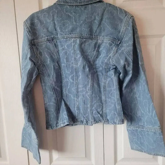 Les Coyotes de Paris - Women's Coral Laser Cut Jean Jacket - Rack Hunt