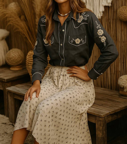 The Midnight Prairie Blouse