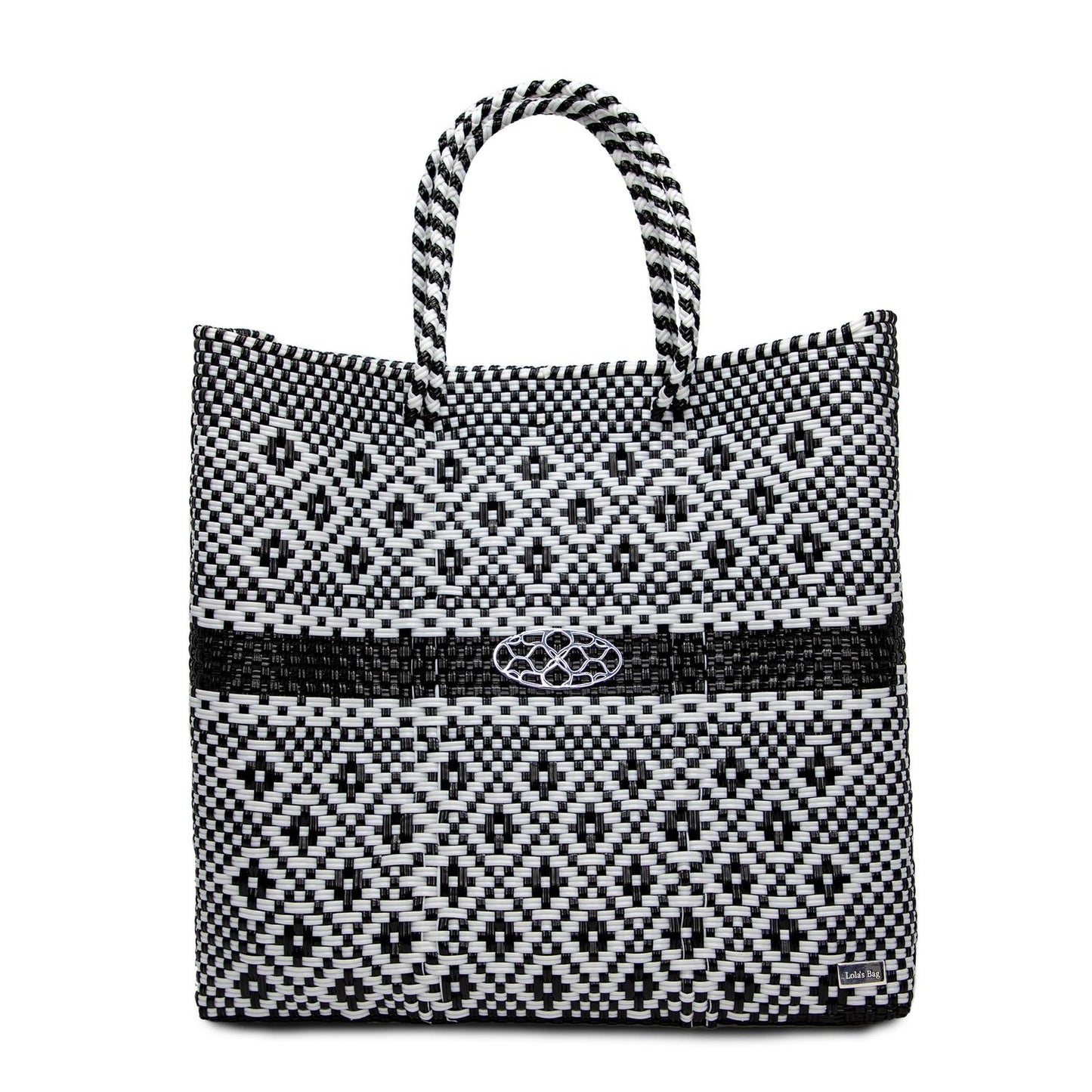 Women's Medium Handmade Aztec Striped Regular Strap Tote Bag