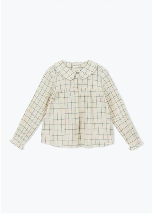 Arsène et les Pipelettes - Emilie Crepe Check Blouse - Rack Hunt -