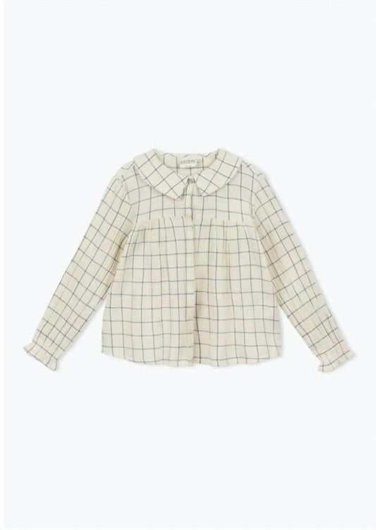 Arsène et les Pipelettes - Emilie Crepe Check Blouse - Rack Hunt