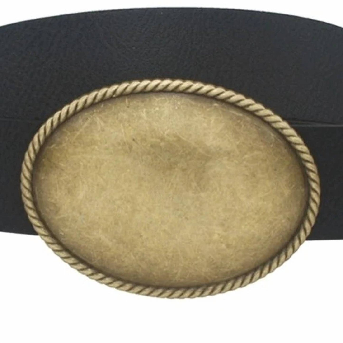 Women's Western Rope Trim Vegan Leather Belt