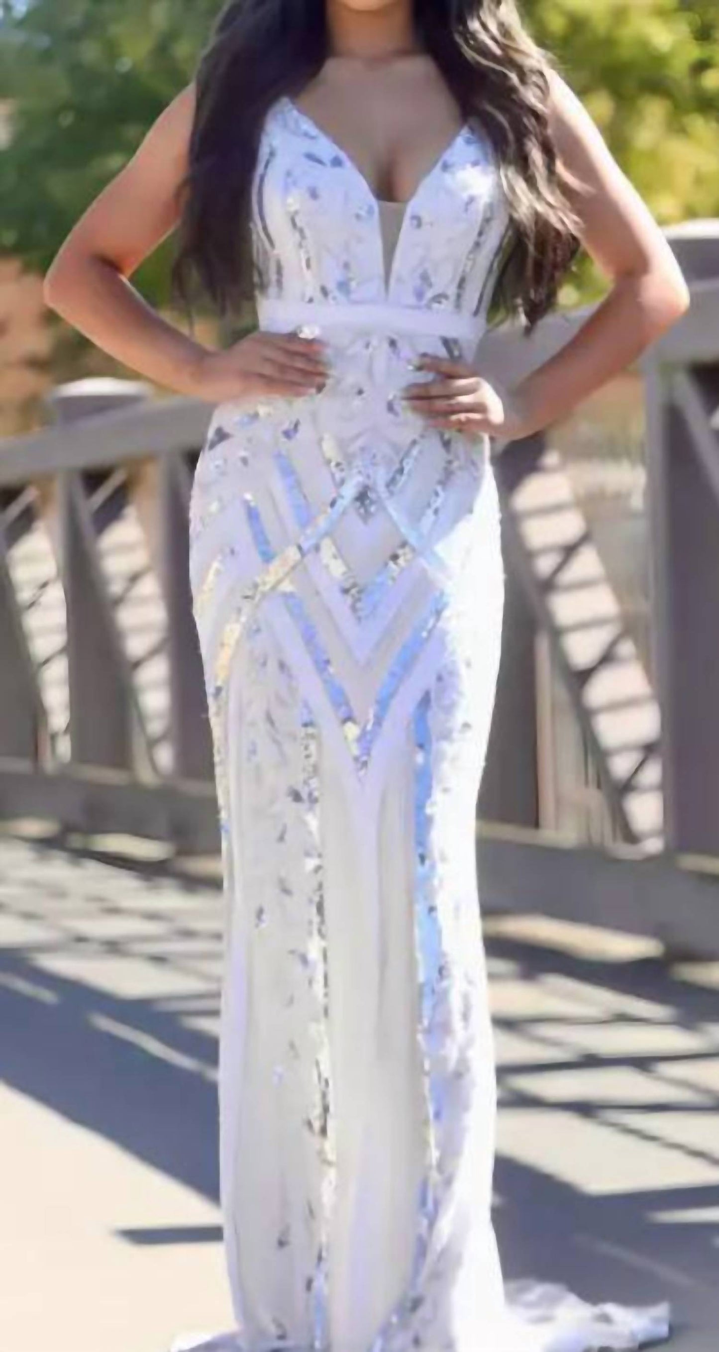 V Neck Gown