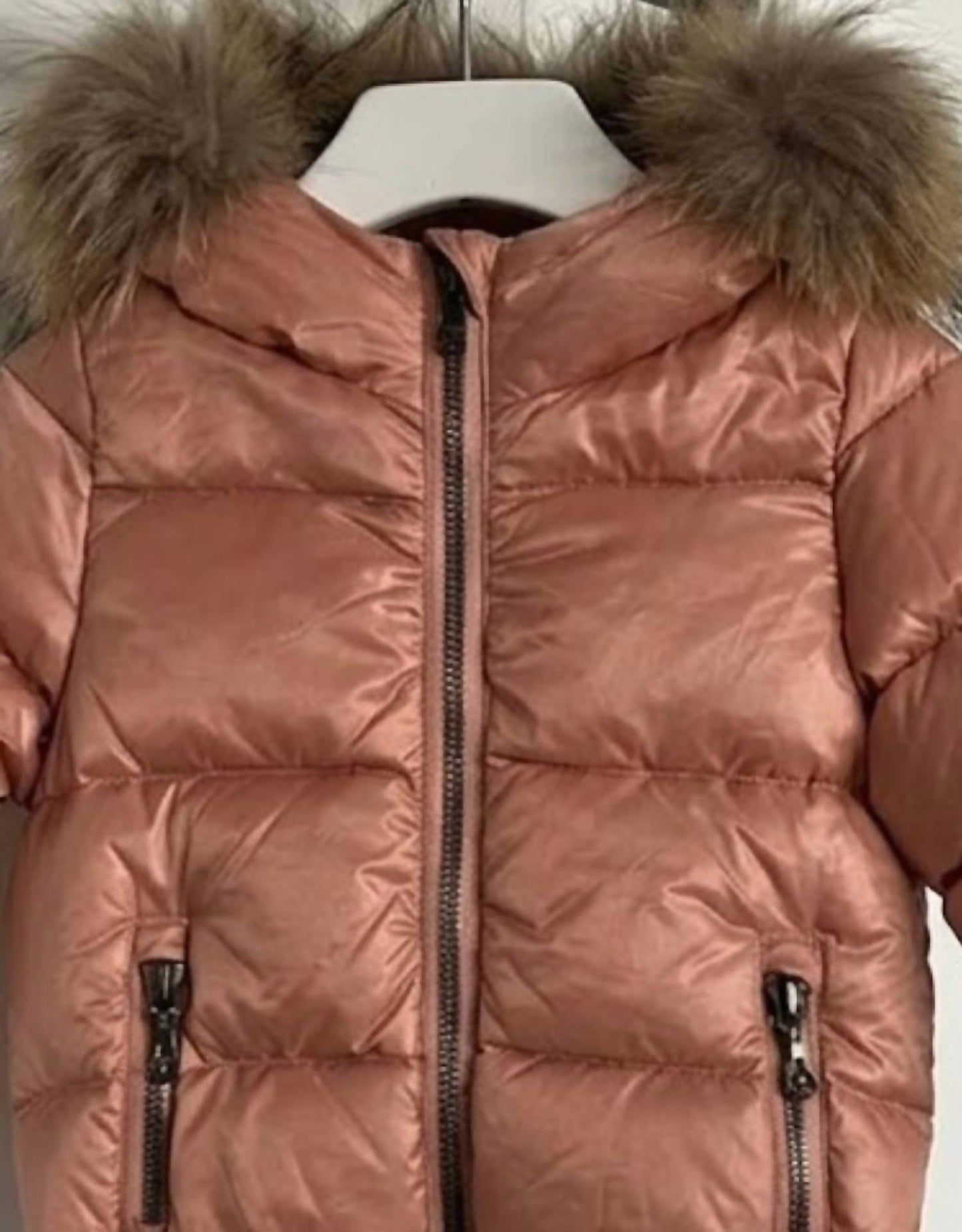 Girls Baby Doll Down Coat With Fur