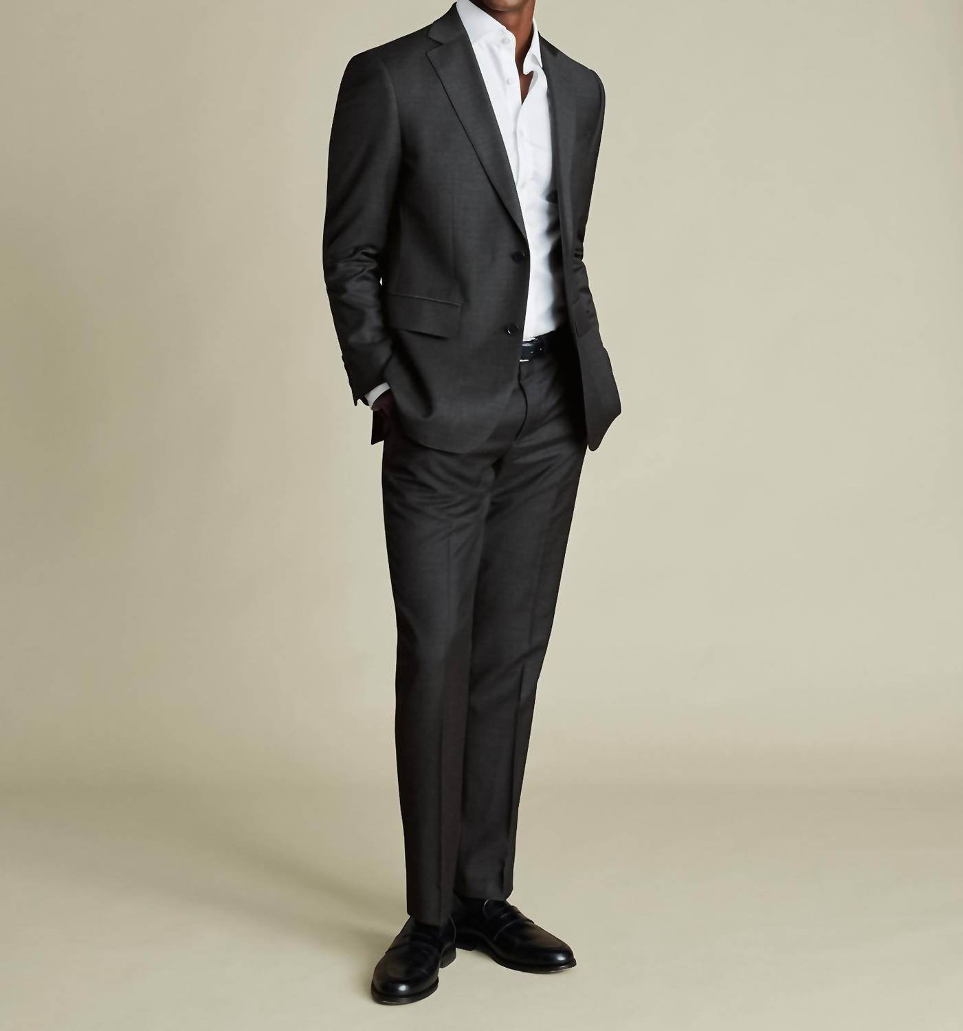 Charles Tyrwhitt - Natural Stretch Twill Suit Pants - Rack Hunt -