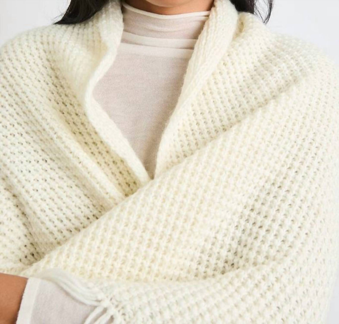 Stephanie Popcorn Fringe Wrap