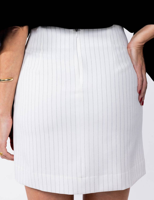 Line Striped Mini Skirt