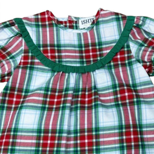 Girls Plaid Bloomer Set