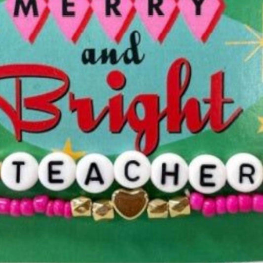Lasting Impressions - Merry & Bright Teacher Holiday Gift Bracelet - Rack Hunt -
