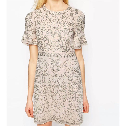 Needle & Thread - Linear Motif Embellished Shift Dress - Rack Hunt