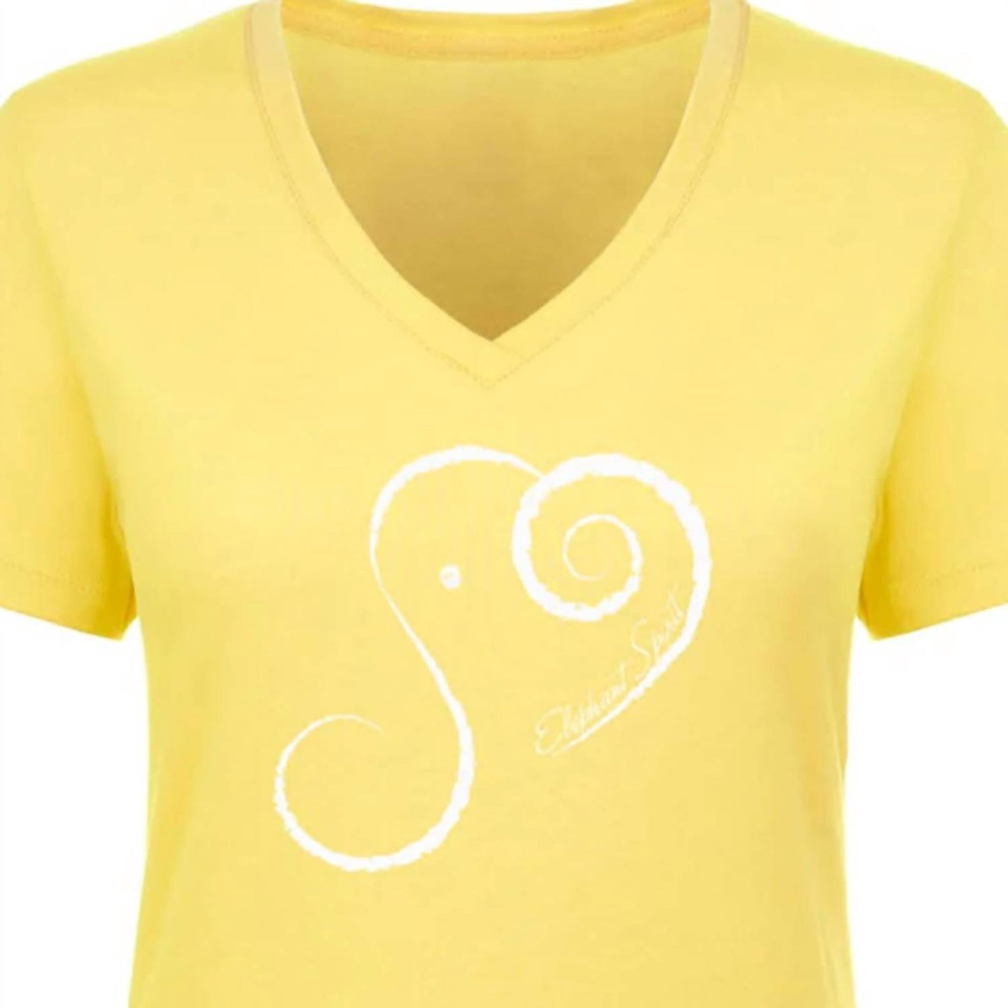 Women's Elephant Spirit Cotton Blend V-Neck Short Sleeve T-Shirt