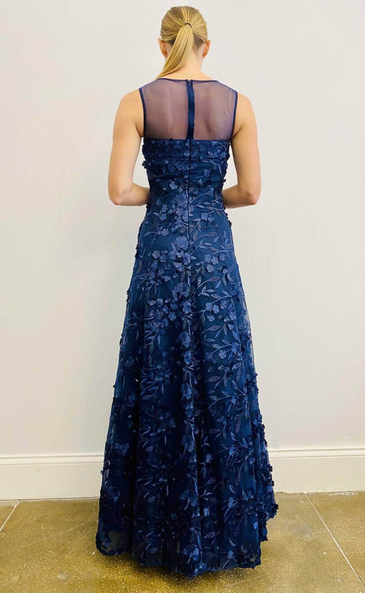 Hynes Park - Floral Applique Full Length Gown - Rack Hunt