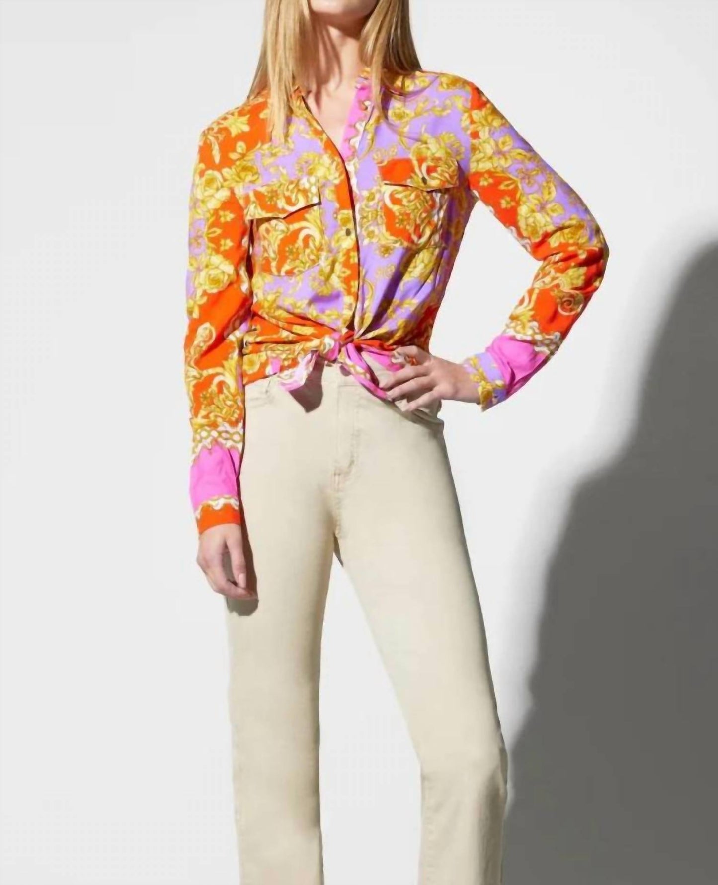Chains Flowers Boyfriend Shirt