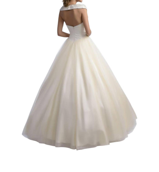 Tulle Beaded A-line Ball Gown