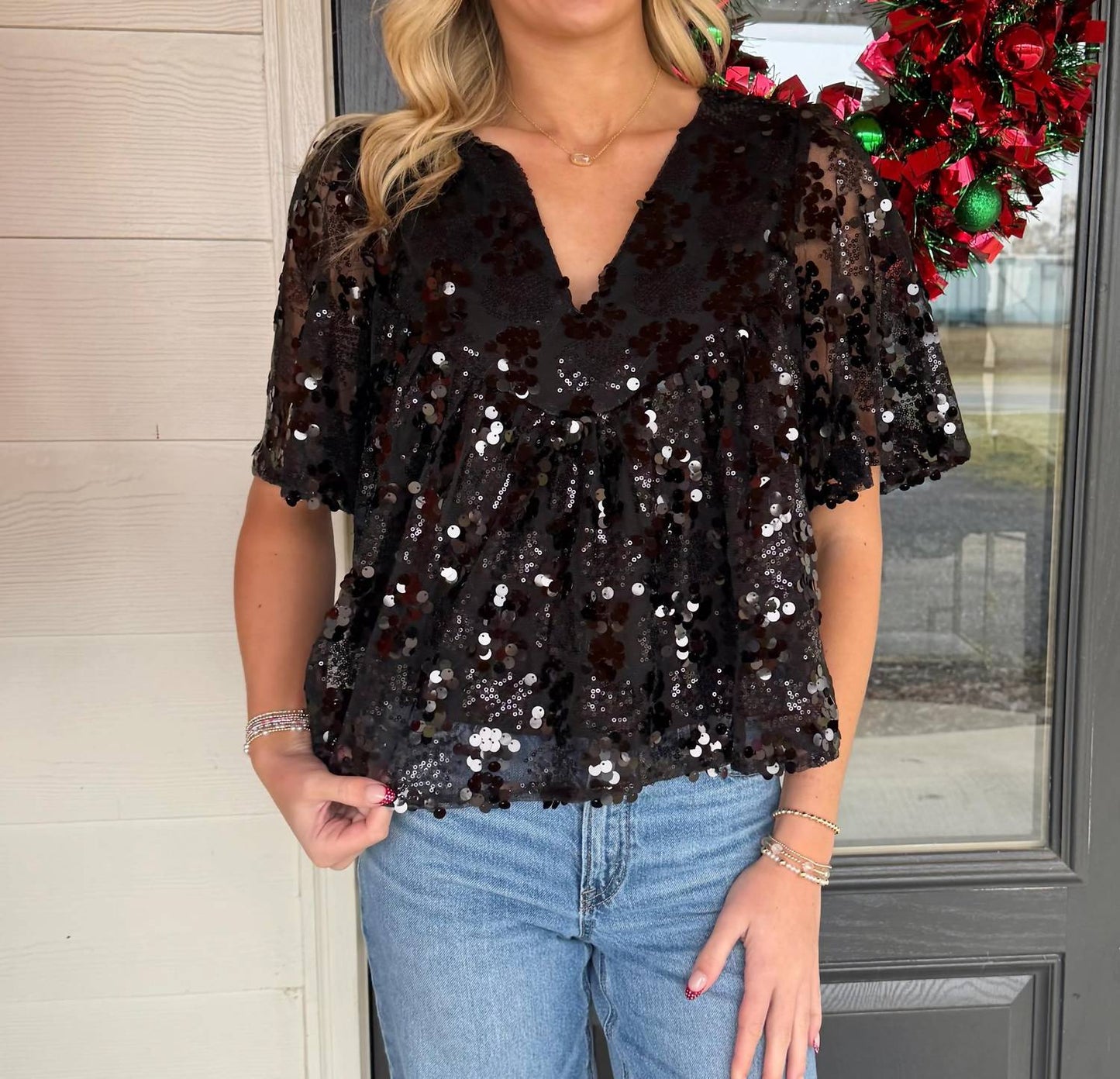Brooklynn Sequin Top