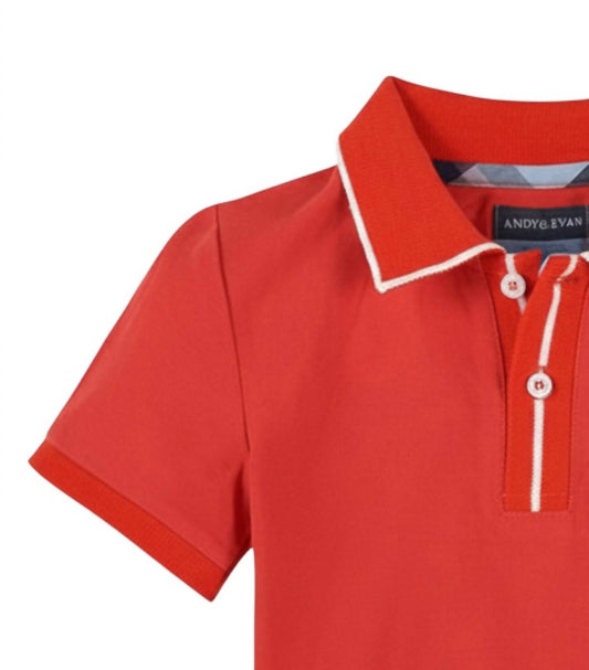 Kids Polo Tee With Ribbing