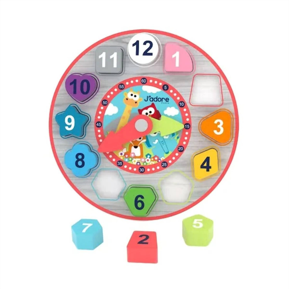Natural Wood 3-in-1 Baby Gift Set – Abacus, Turtle Pull Toy & Clock Puzzle