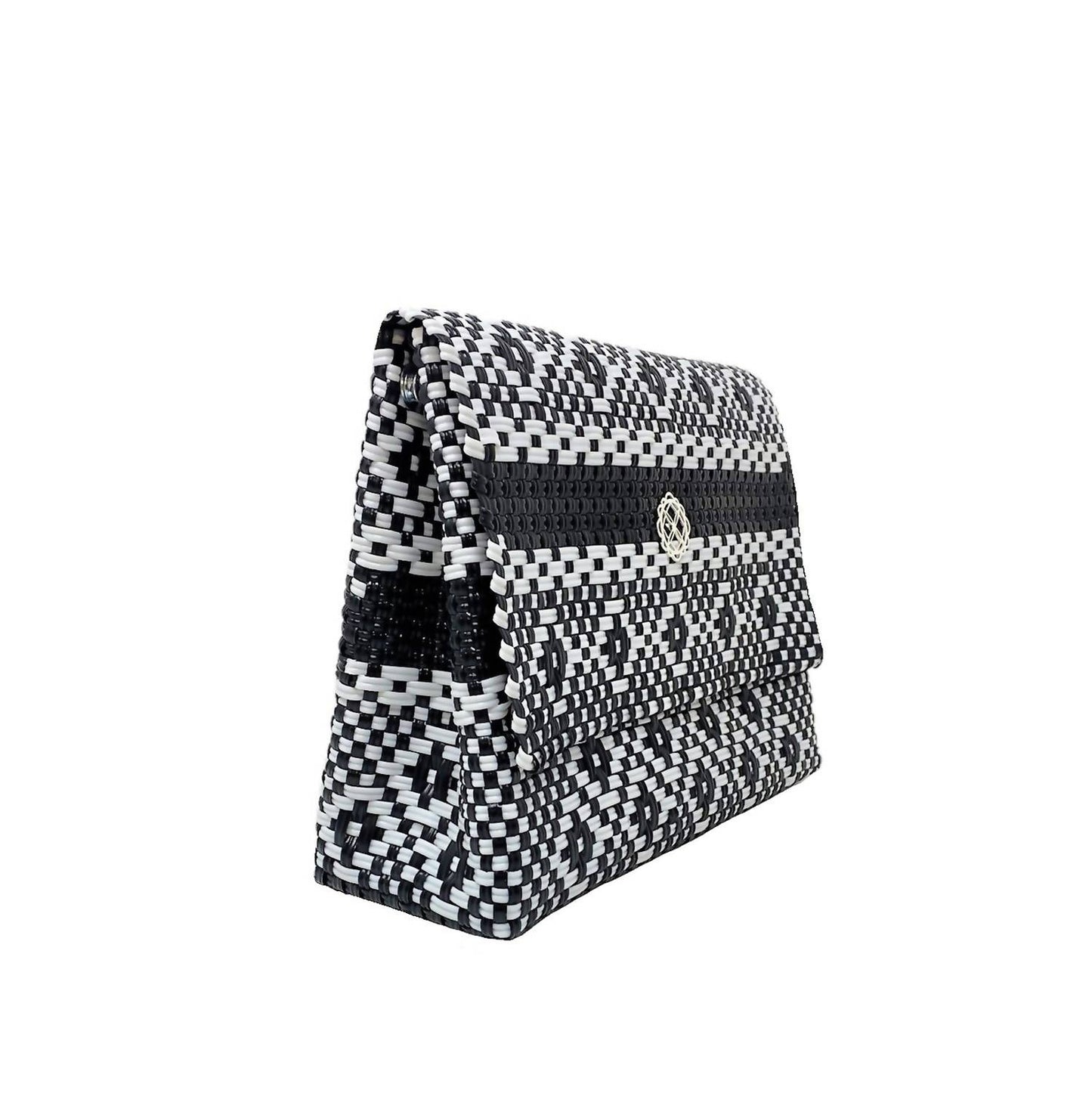 Women's Handmade Aztec Stripe Long Braided Strap Crossbody Bag