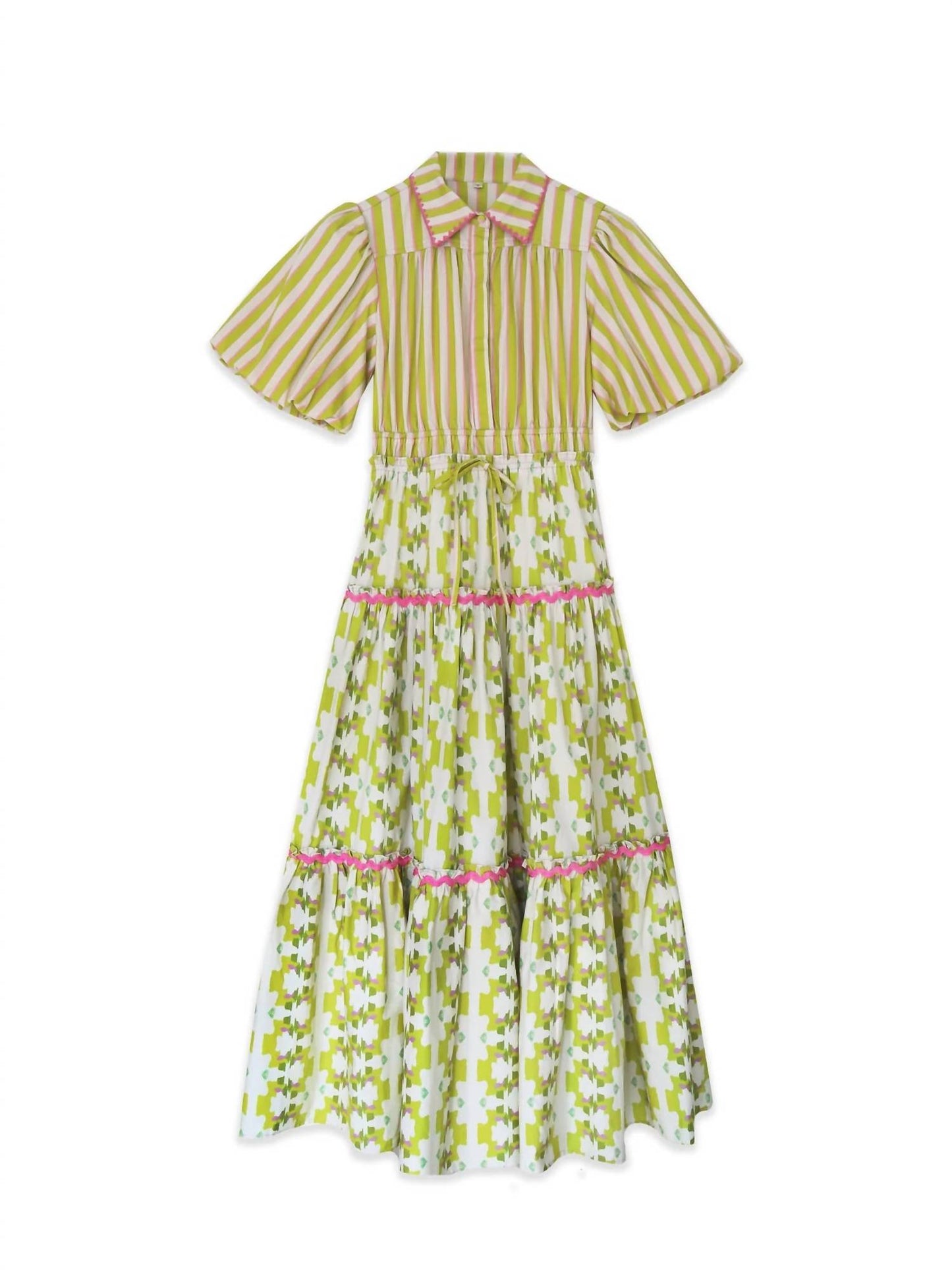 Banyan Puff Sleeve Midi Dress