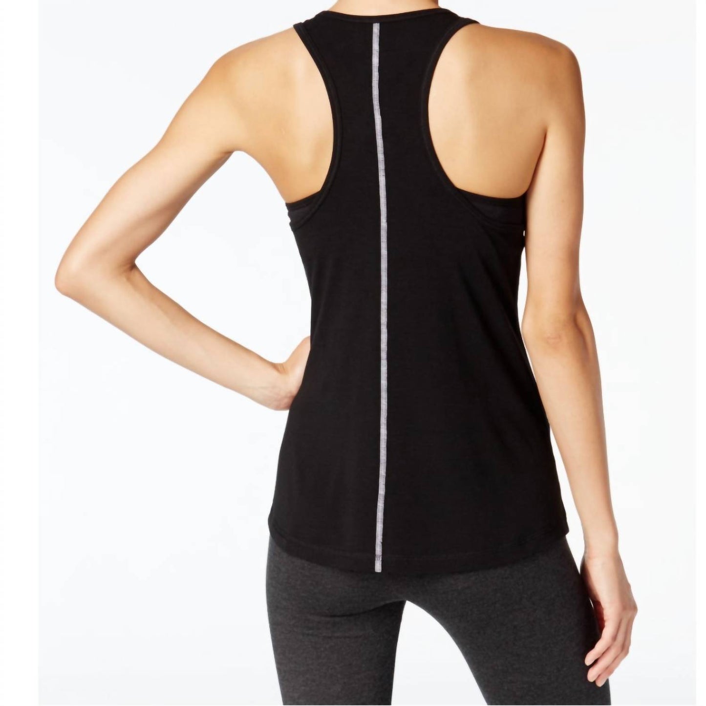 Work It Out Metallic Slogan Tank Top