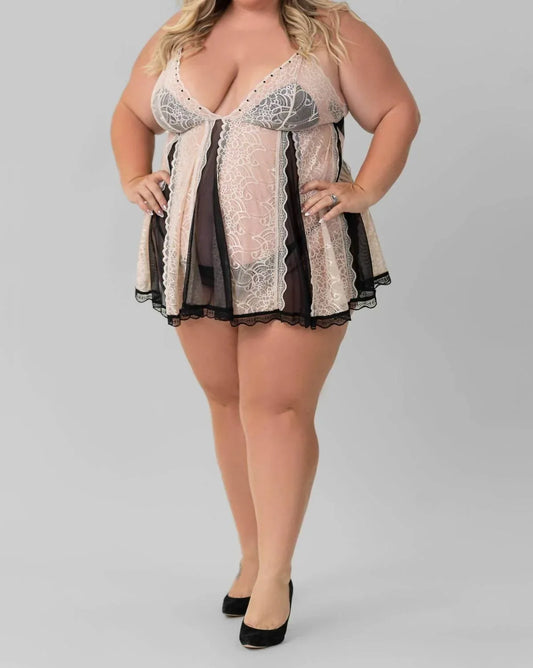 ISAYES - Babydoll Nighwear Set - Plus - Rack Hunt