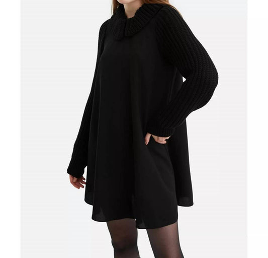 Peter Pan Collared Knit Dress