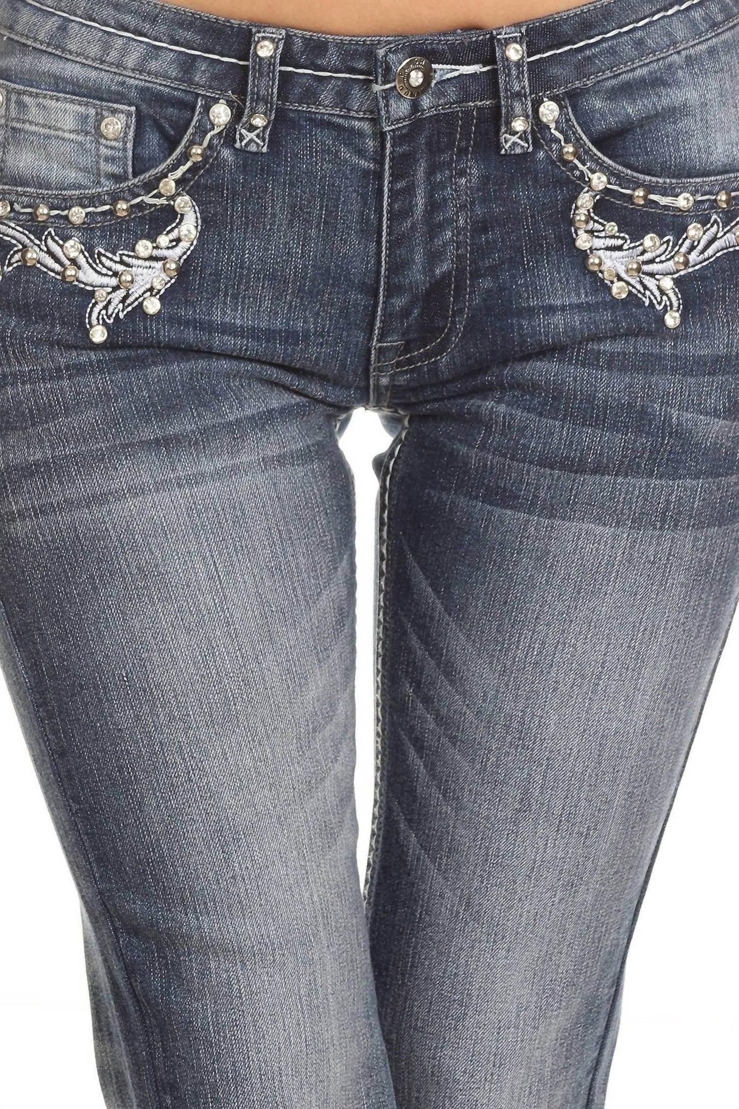 Bus Stop - Naughty Denim with Skull Pockets - Rack Hunt