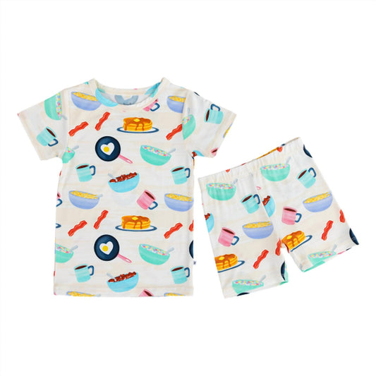 Boys' Breakfast Club 2-piece Short Sleeve Pajamas