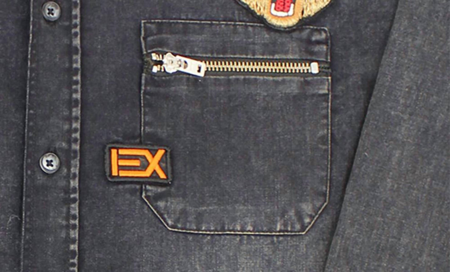 Grizzly Bear Denim Button Down Shirt