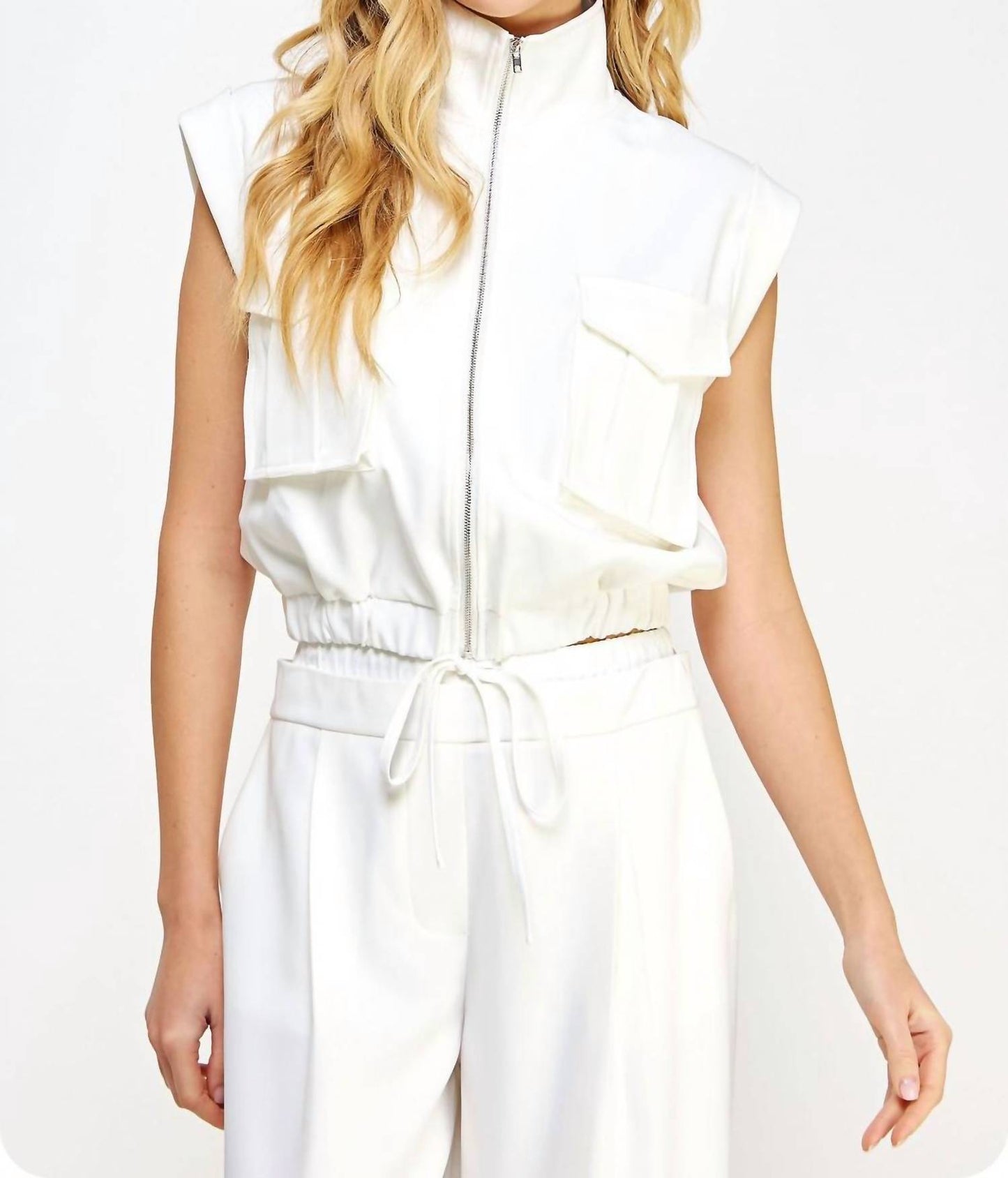 Contrast Wide Leg Pant