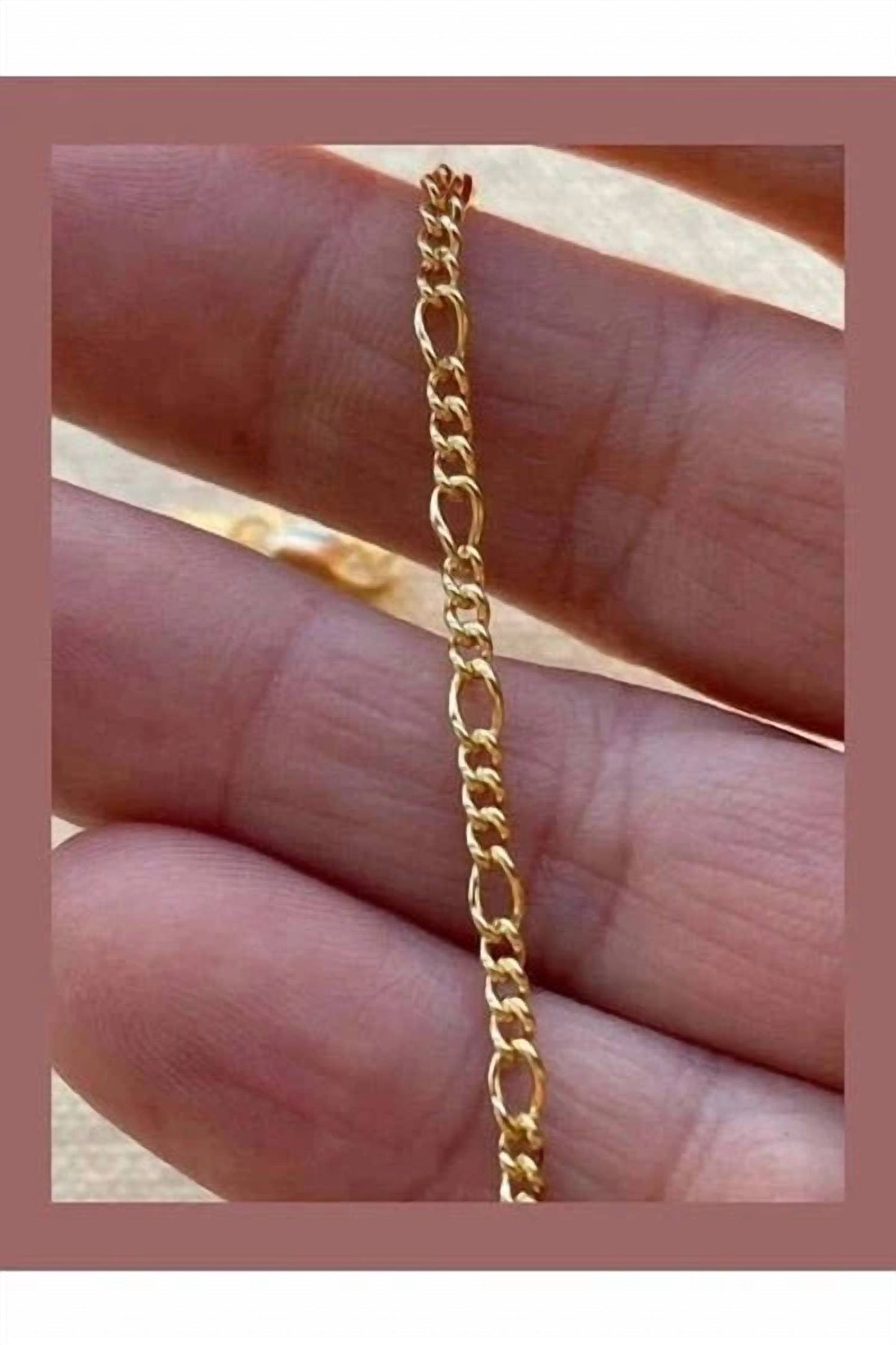 Women's Rounded Figaro Chain Bracelet