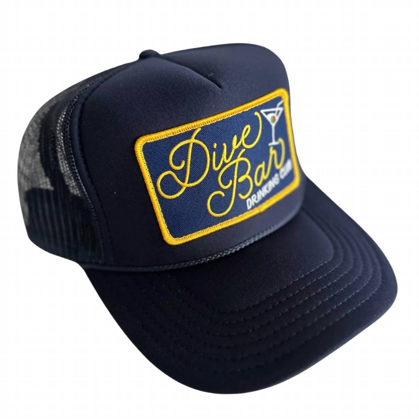 Dive Bar Drinking Club Patch Trucker Hat