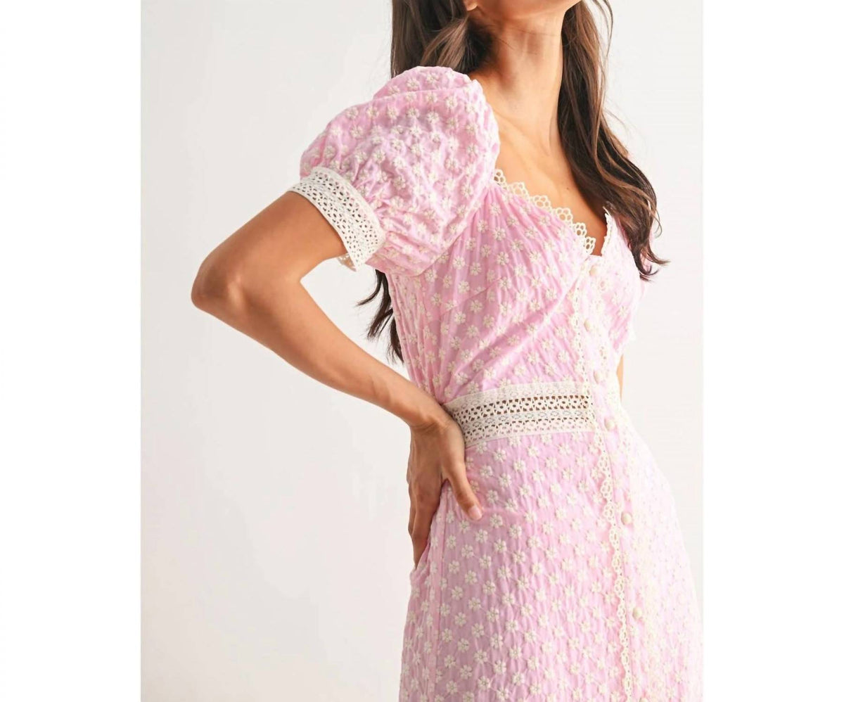 Lace Trimmed Maxi Dress