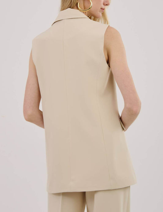 Unique Chic - Eunice Sage Tailored Long Vest - Rack Hunt -