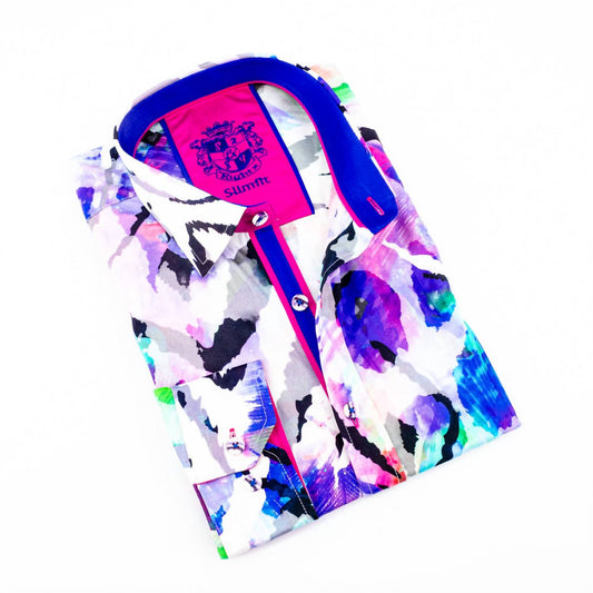 Melting Button Down Print Shirt