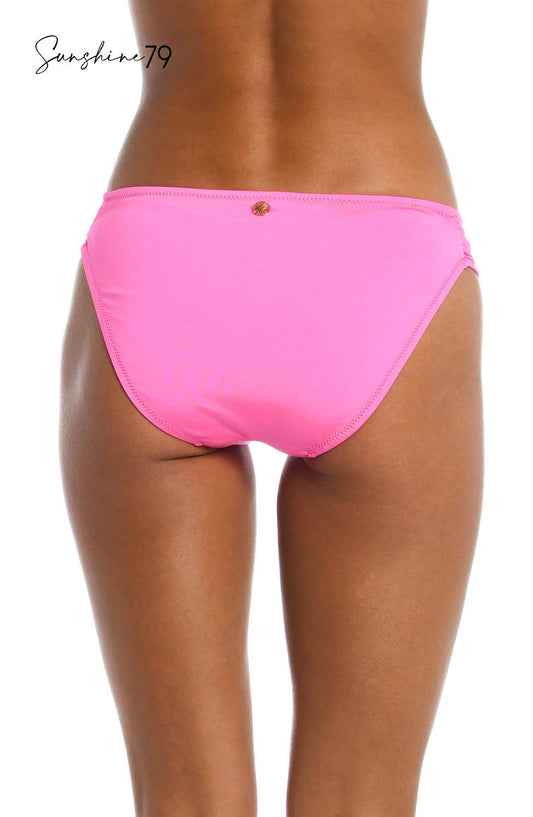 Side Shirred Hipster Swim Bikini Bottom