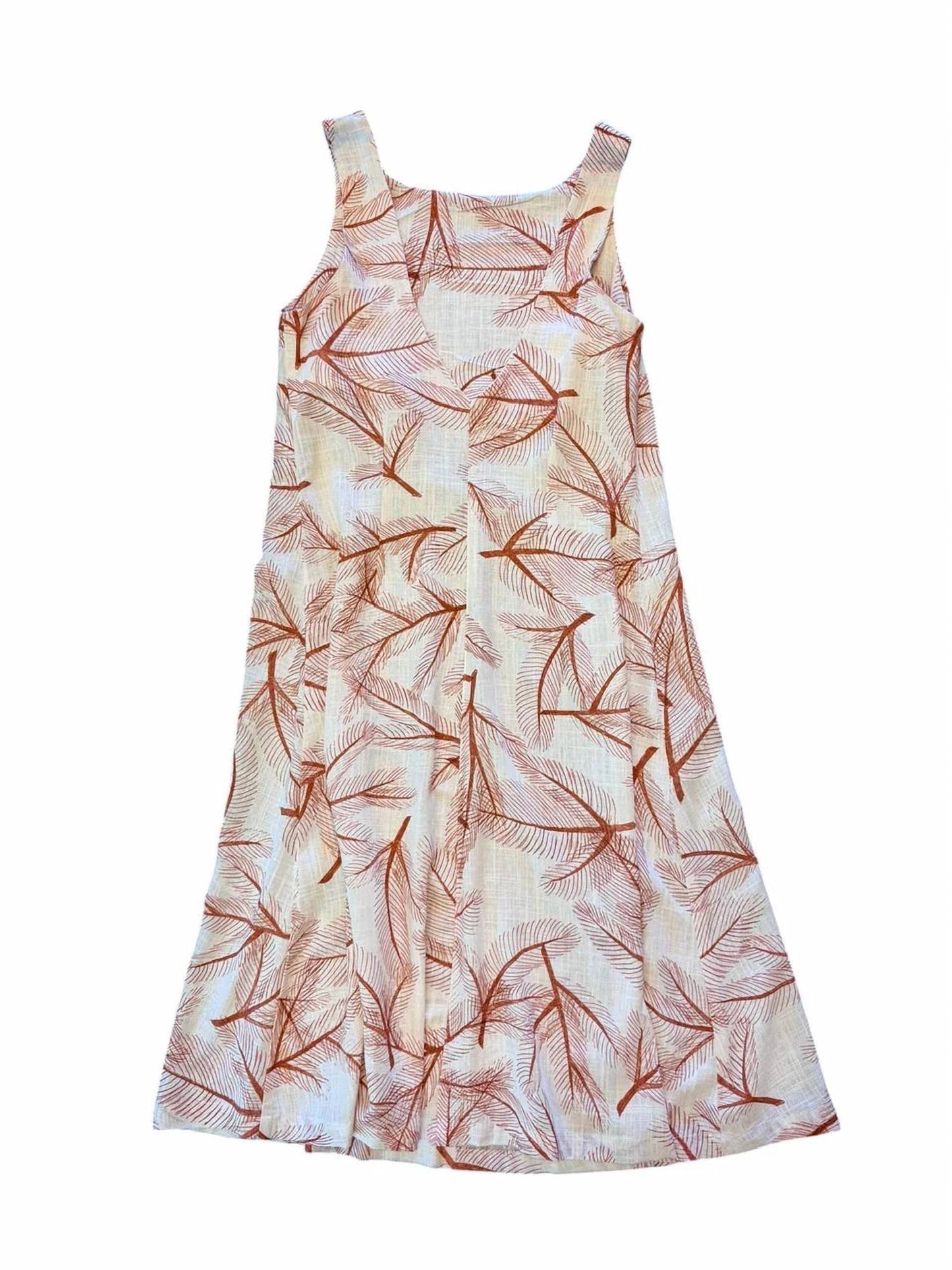 Printed Linen Blend Dress