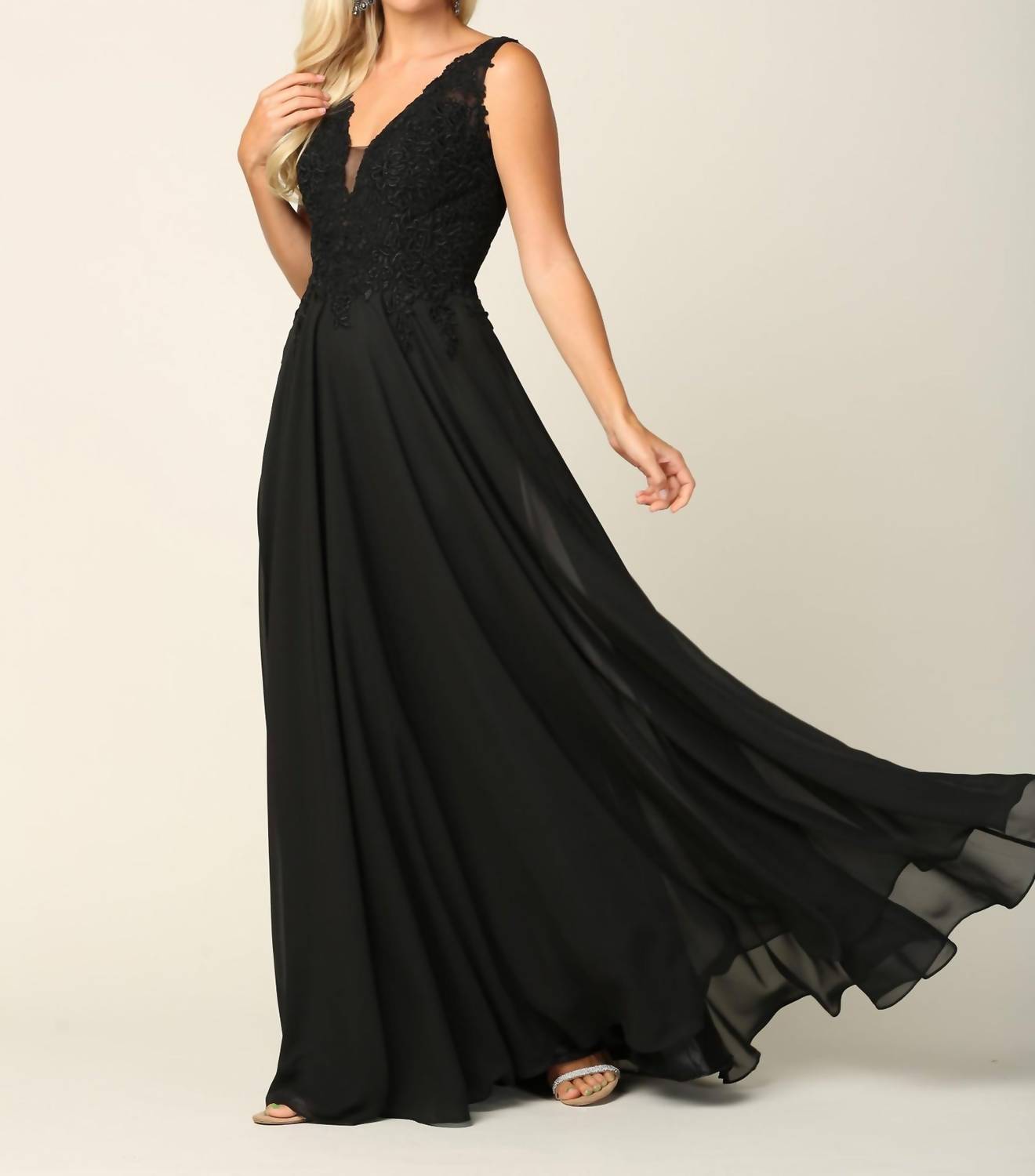 Long Sleeveless Formal Evening Elegant Dress