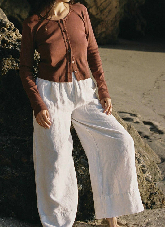 Organic Rib Cardigan