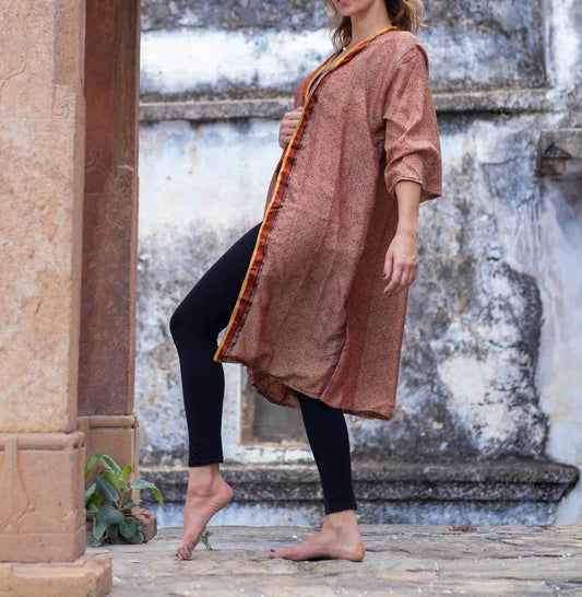 StandAwt - Leila Reversible Saree One Size Kimono - Rack Hunt