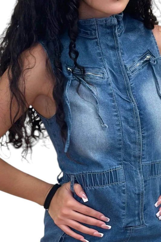 Limone - Rachel Cargo Denim Dress - Rack Hunt -