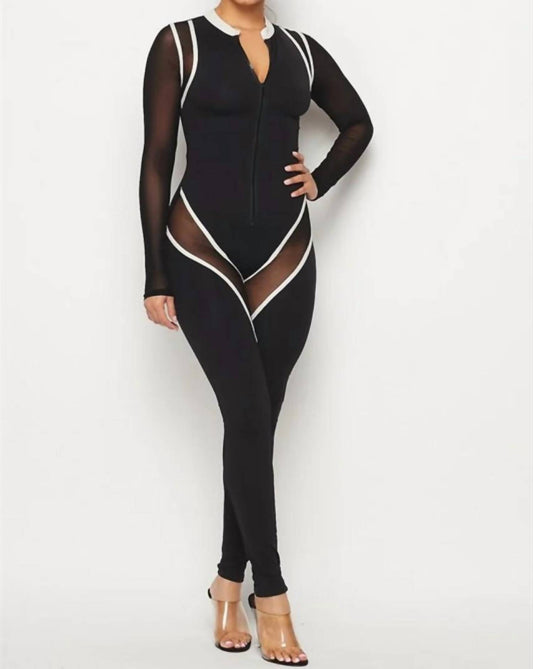 Tina All or Nothing Mesh Jumpsuit